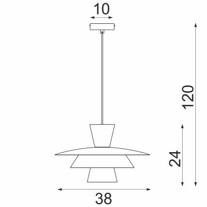 Lampa wisząca na przewodzie PLATO 1xE27/15W/230V brązowa