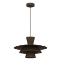 Lampa wisząca na przewodzie PLATO 1xE27/15W/230V brązowa
