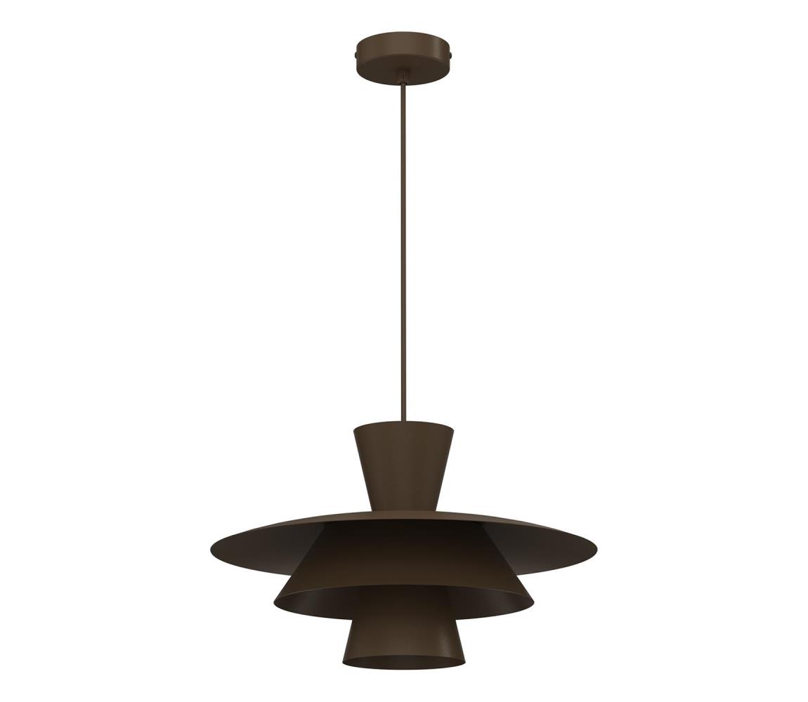 Lampa wisząca na przewodzie PLATO 1xE27/15W/230V brązowa