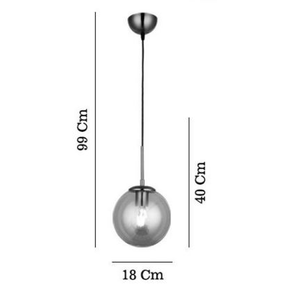 Lampa wisząca na przewodzie POLINO 1xE27/40W/230V brązowa