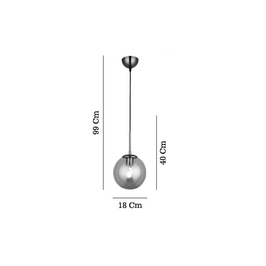 Lampa wisząca na przewodzie POLINO 1xE27/40W/230V brązowa