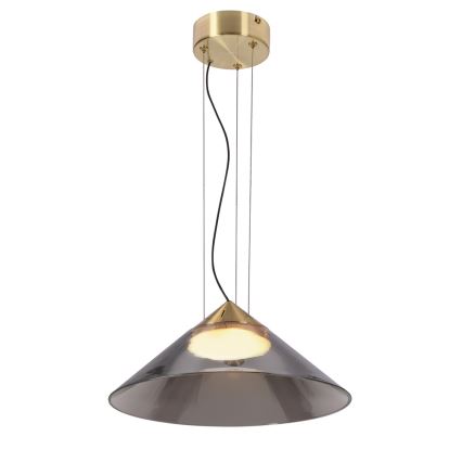 Lampa wisząca na przewodzie PRESTO 1xGX53/10W/230V śr. 34 cm złota/dymnoszara