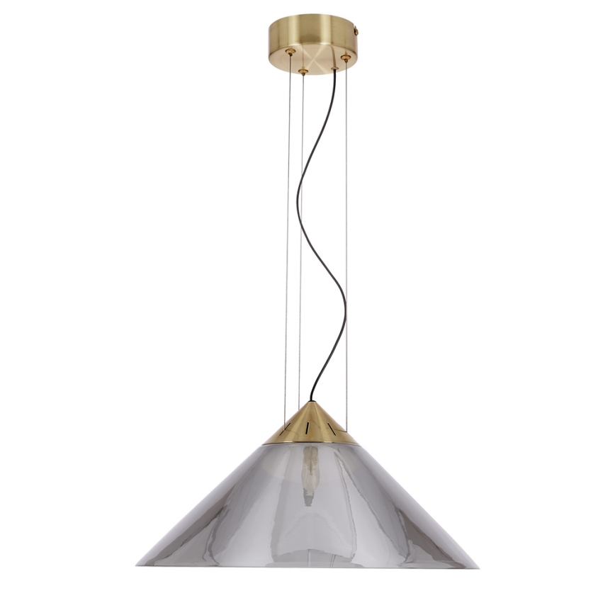 Lampa wisząca na przewodzie PRESTO 1xGX53/10W/230V śr. 34 cm złota/dymnoszara