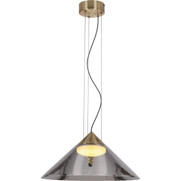 Lampa wisząca na przewodzie PRESTO 1xGX53/10W/230V śr. 42 cm złota/dymnoszara