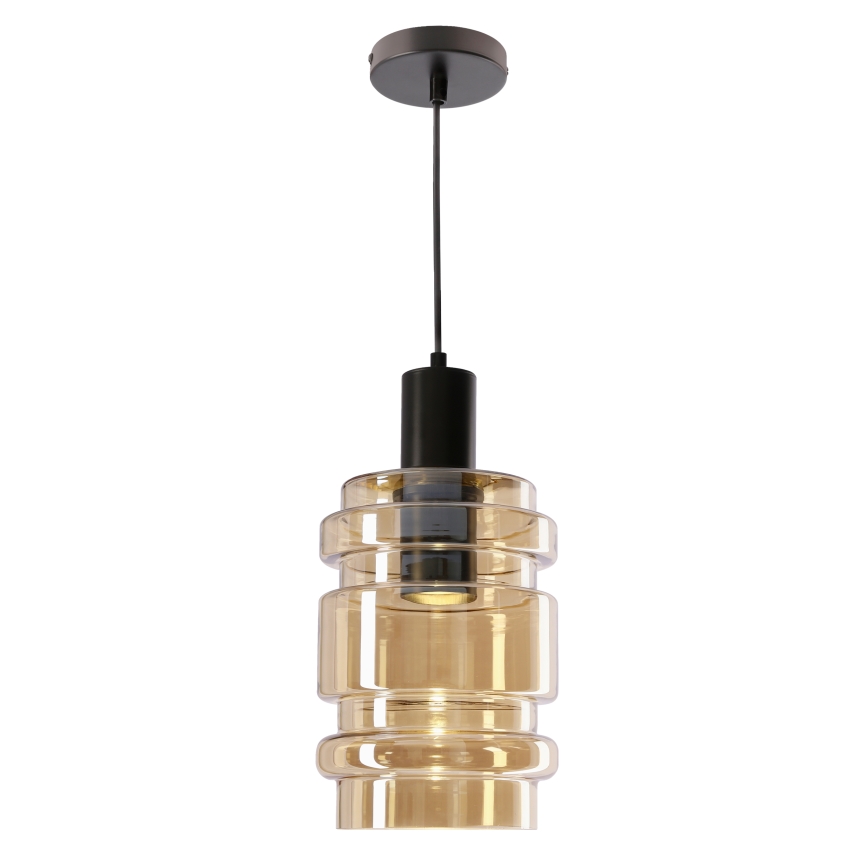 Lampa wisząca na przewodzie RADON 1xE27/40W/230V dymowo-beżowa