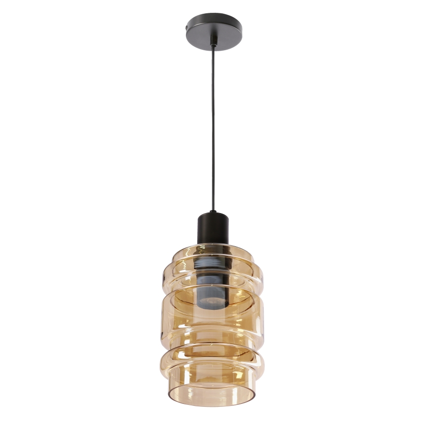 Lampa wisząca na przewodzie RADON 1xE27/40W/230V dymowo-beżowa