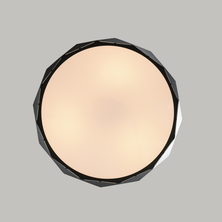 Lampa wisząca na przewodzie REUS 3xE27/40W/230V śr. 47 cm czarna