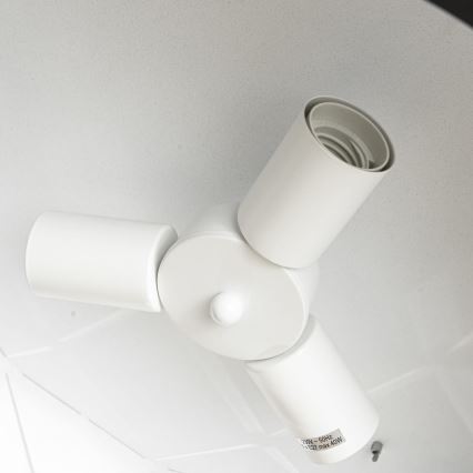 Lampa wisząca na przewodzie REUS 3xE27/40W/230V śr. 47 cm czarna