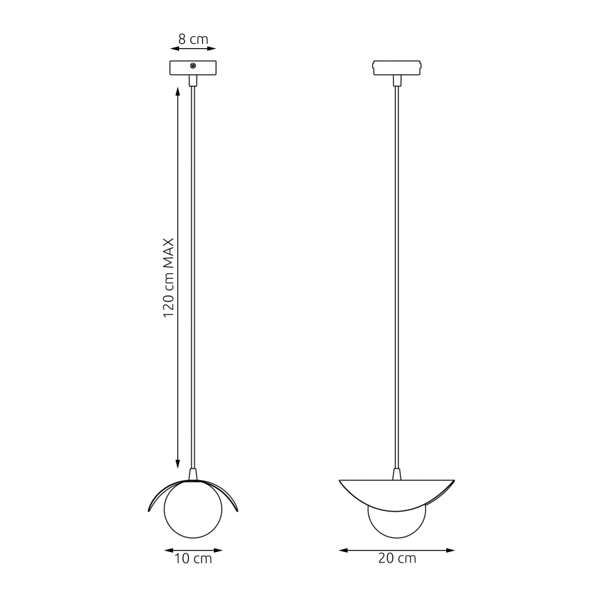 Lampa wisząca na przewodzie RITUAL 1xG9/8W/230V biała