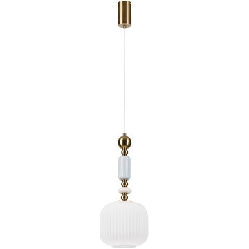 Lampa wisząca na przewodzie ROYAL 1xE27/15W/230V złota/biała