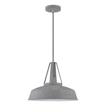 Lampa wisząca na przewodzie RYAN 1xE27/60W/230V szara