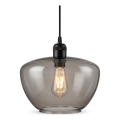 Lampa wisząca na przewodzie SEVENTIES E27/40W/230V dymiona/szara
