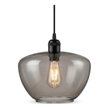 Lampa wisząca na przewodzie SEVENTIES E27/40W/230V dymiona/szara