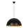 Lampa wisząca na przewodzie SIVANI 1xE27/40W/230V Ø 60 cm czarna/miedziana
