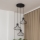 Lampa wisząca na przewodzie SOLANO 3xE27/15W/230V czarna/błyszczący chrom