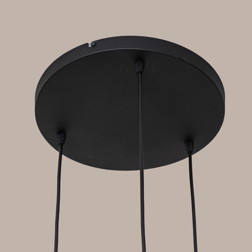 Lampa wisząca na przewodzie SOLANO 3xE27/15W/230V czarna/błyszczący chrom