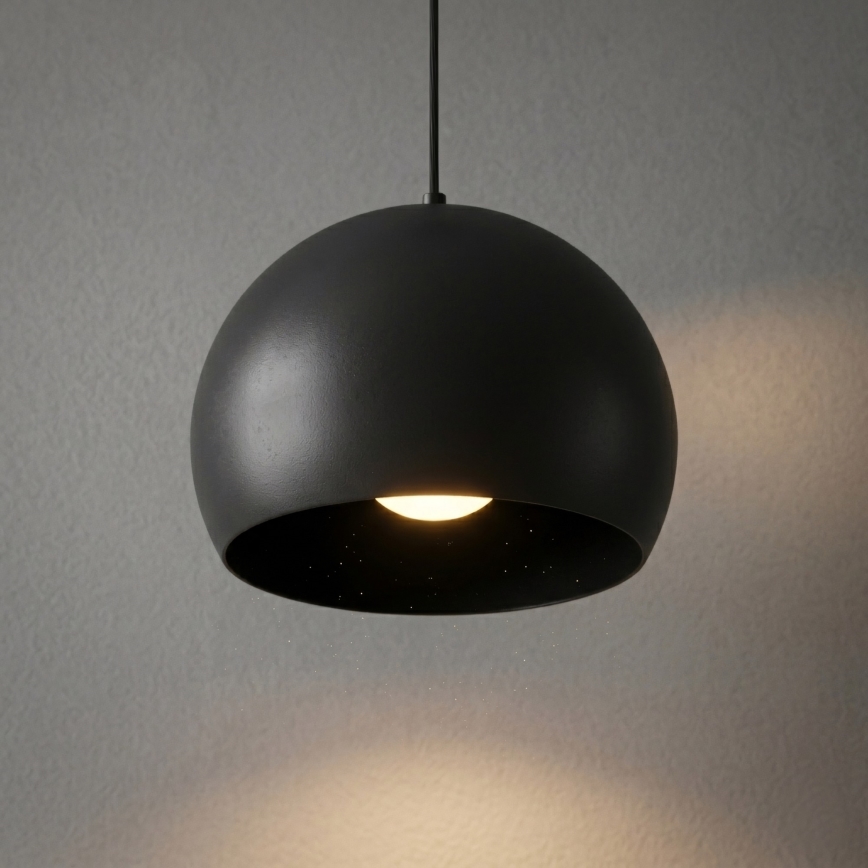 Lampa wisząca na przewodzie SOOL 1xE27/15W/230V śr. 27 cm czarna