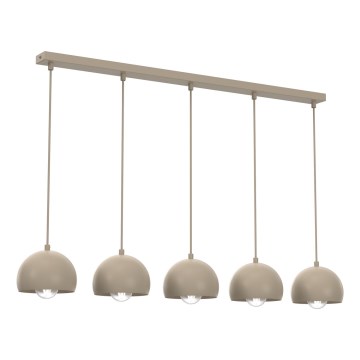 Lampa wisząca na przewodzie SOOL 5xE27/15W/230V beżowa