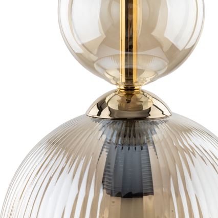 Lampa wisząca na przewodzie SOPHIA 1xE14/10W/230V czarny/przydymiony beż