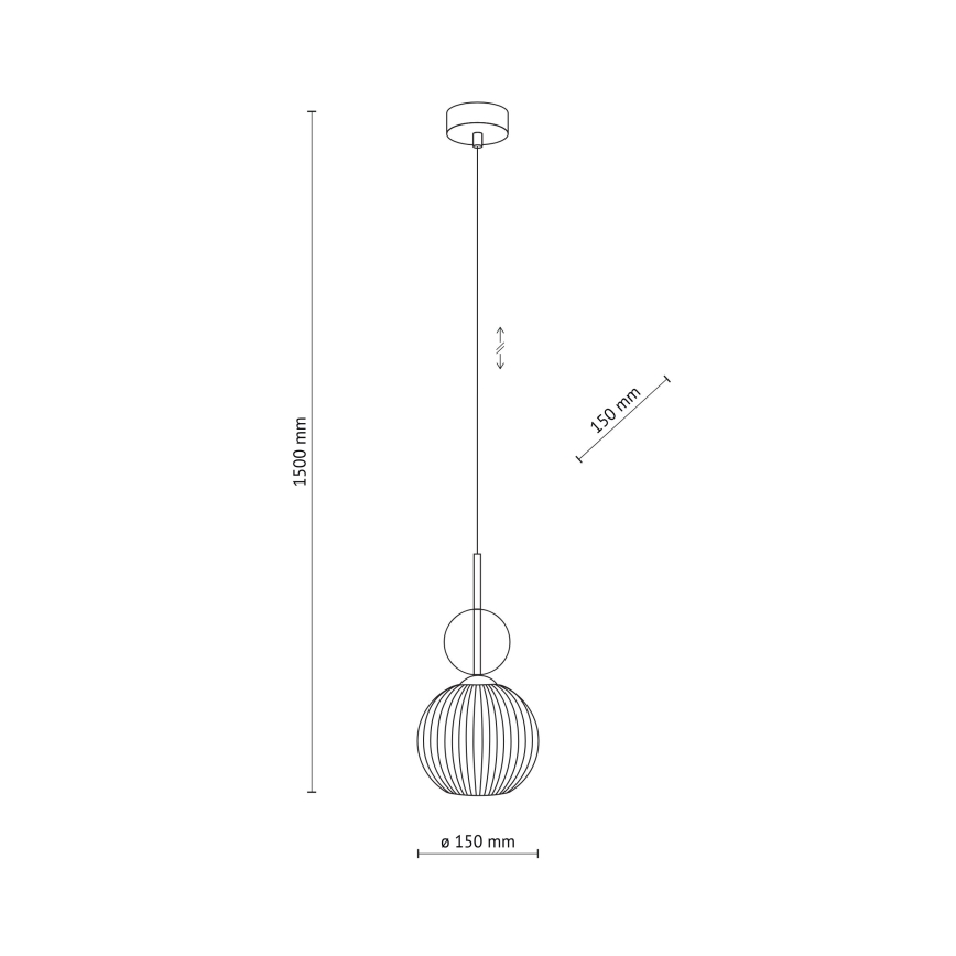 Lampa wisząca na przewodzie SOPHIA 1xE14/10W/230V czarny/przydymiony beż