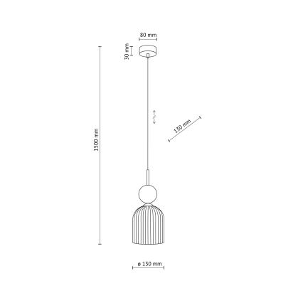 Lampa wisząca na przewodzie SOPHIA 1xE14/10W/230V czarny/zielony/dymny beż