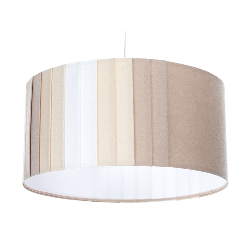 Lampa wisząca na przewodzie STRIPES 1xE27/60W/230V śr. 40 cm beżowa