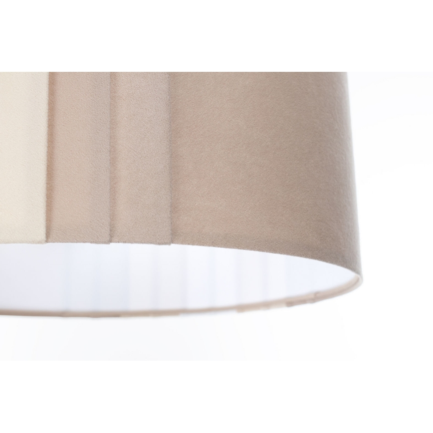 Lampa wisząca na przewodzie STRIPES 1xE27/60W/230V śr. 40 cm beżowa