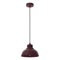 Lampa wisząca na przewodzie SVEN 1xE27/15W/230V burgundowa