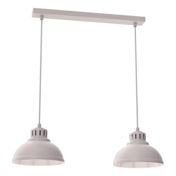 Lampa wisząca na przewodzie SVEN 2xE27/15W/230V kremowa