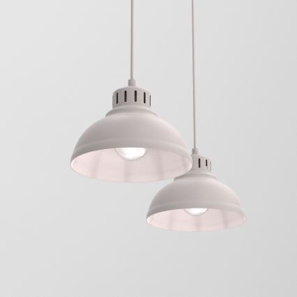 Lampa wisząca na przewodzie SVEN 2xE27/15W/230V kremowa