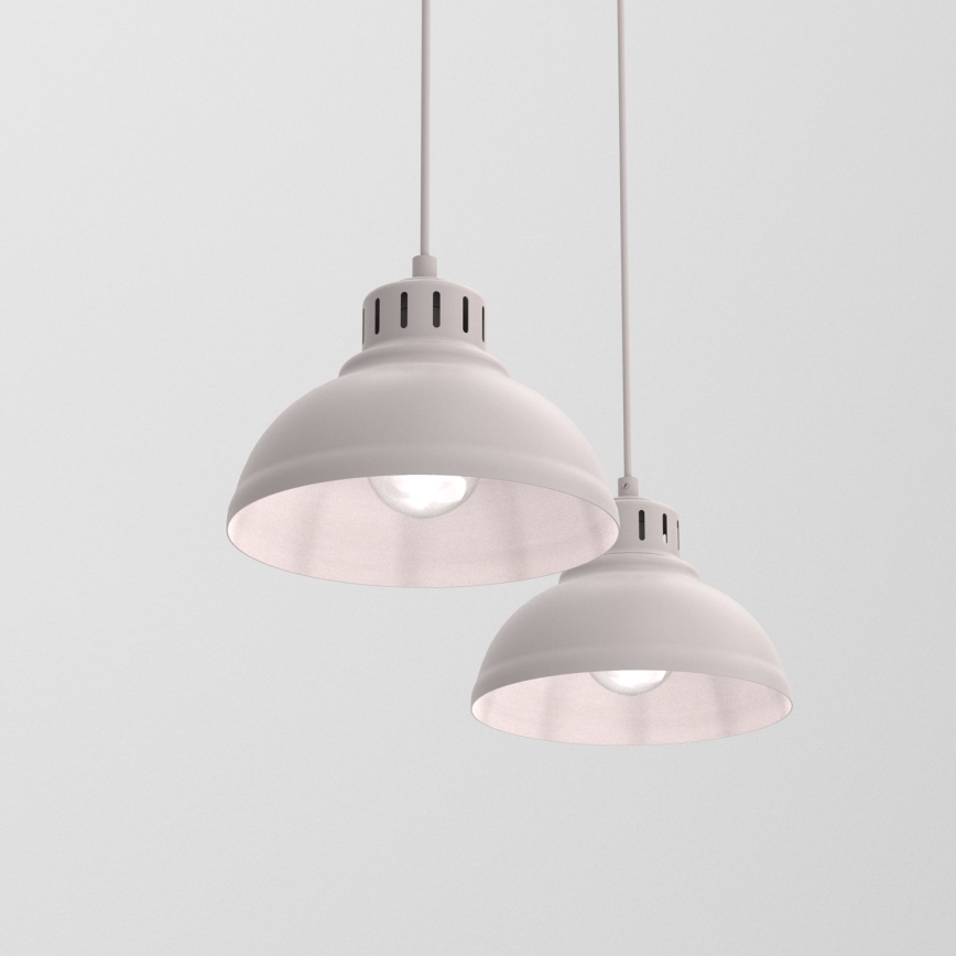 Lampa wisząca na przewodzie SVEN 2xE27/15W/230V kremowa
