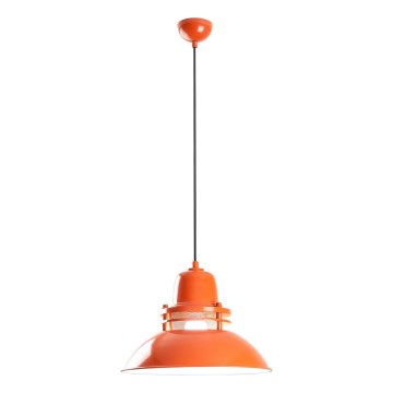 Lampa wisząca na przewodzie TIBET 1xE27/40W/230V pomarańczowa