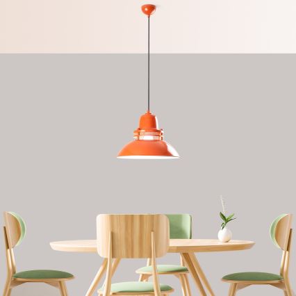 Lampa wisząca na przewodzie TIBET 1xE27/40W/230V pomarańczowa
