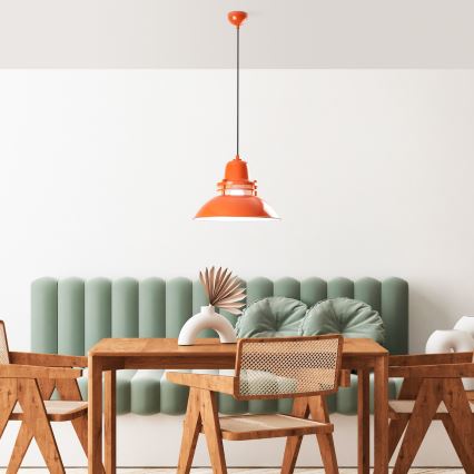 Lampa wisząca na przewodzie TIBET 1xE27/40W/230V pomarańczowa