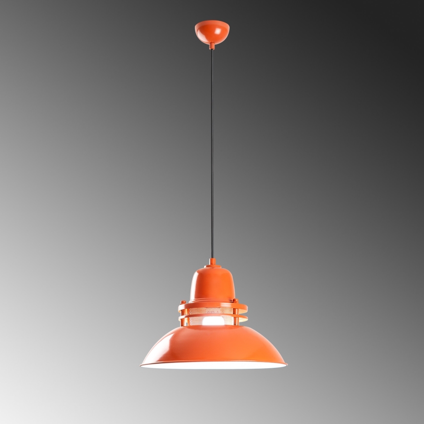 Lampa wisząca na przewodzie TIBET 1xE27/40W/230V pomarańczowa