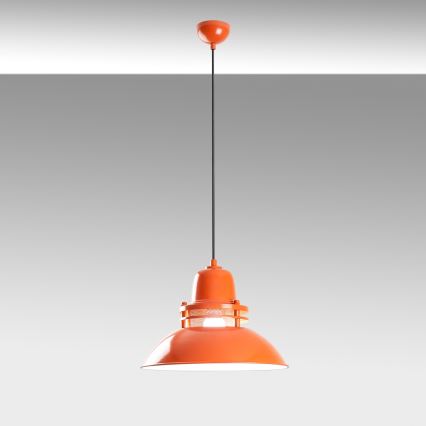 Lampa wisząca na przewodzie TIBET 1xE27/40W/230V pomarańczowa