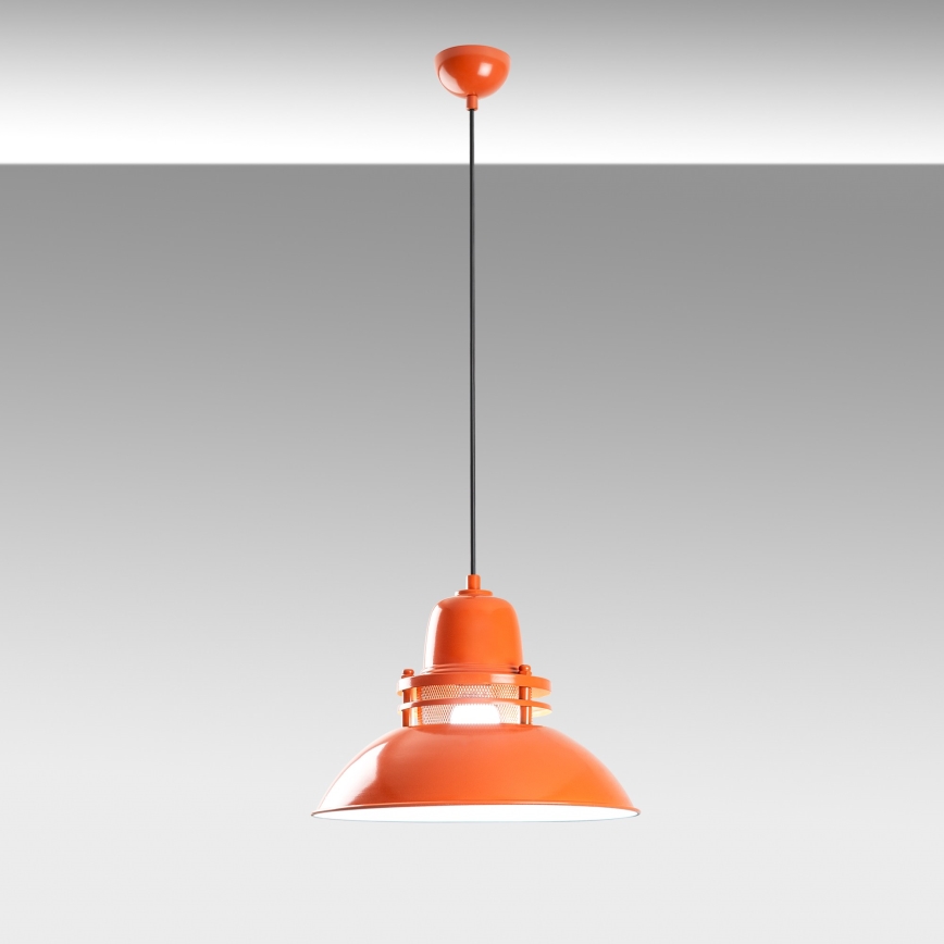 Lampa wisząca na przewodzie TIBET 1xE27/40W/230V pomarańczowa