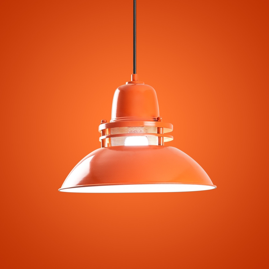 Lampa wisząca na przewodzie TIBET 1xE27/40W/230V pomarańczowa