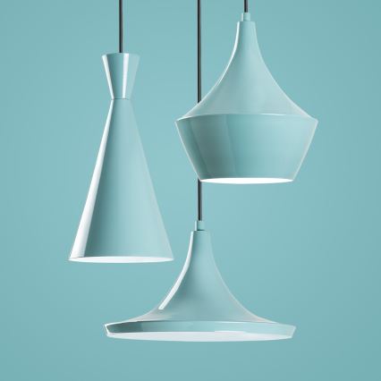 Lampa wisząca na przewodzie TOM 3xE27/40W/230V niebieska