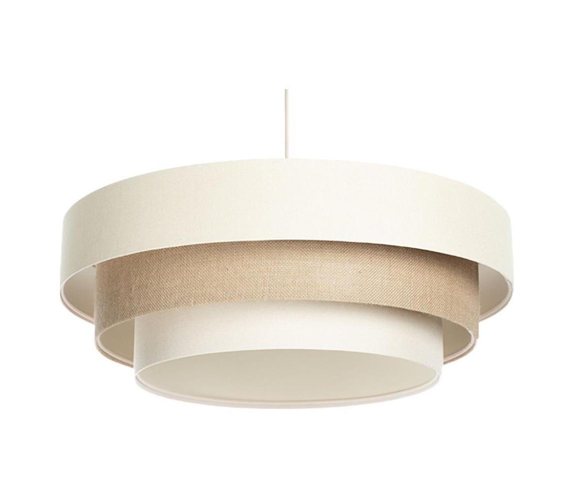 Lampa wisząca na przewodzie TRINITI 1xE27/60W/230V, śr. 40 cm, kremowo-beżowa
