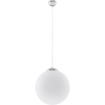 Lampa wisząca na przewodzie UGO 1xE27/15W/230V śr. 30 cm biała
