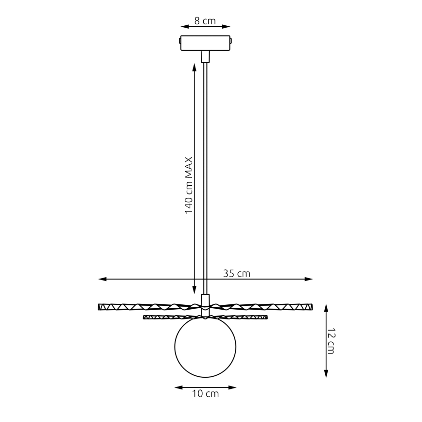 Lampa wisząca na przewodzie UMBRA 1xG9/8W/230V czarna/biała