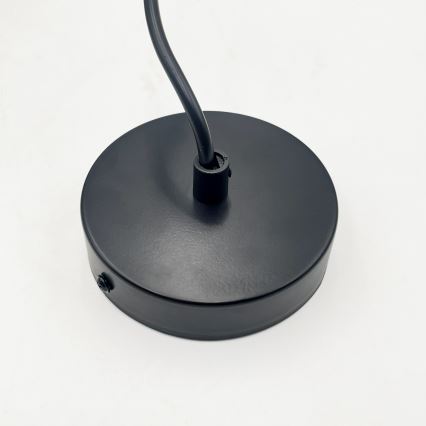 Lampa wisząca na przewodzie VELLO 1xE27/15W/230V czarny/przydymiony róż/beżowy/czarny