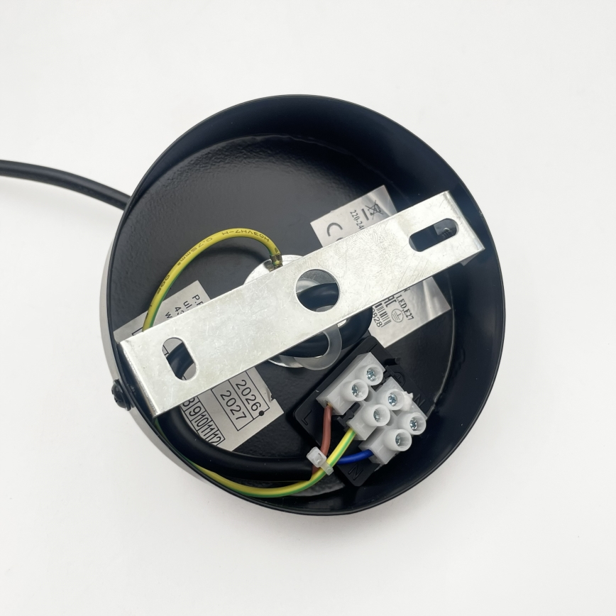 Lampa wisząca na przewodzie VELLO 1xE27/15W/230V czarny/przydymiony róż/beżowy/czarny