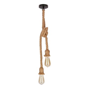 Lampa wisząca na przewodzie VIDEA 2xE27/40W/230V brązowa