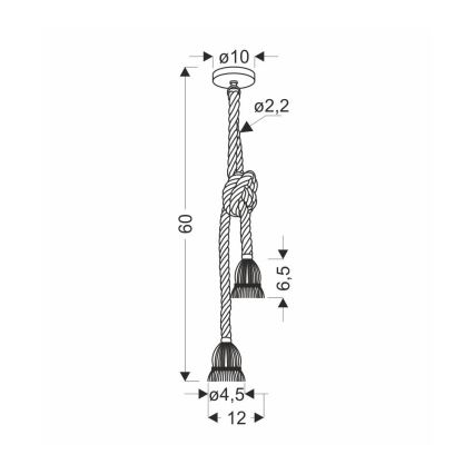 Lampa wisząca na przewodzie VIDEA 2xE27/40W/230V brązowa