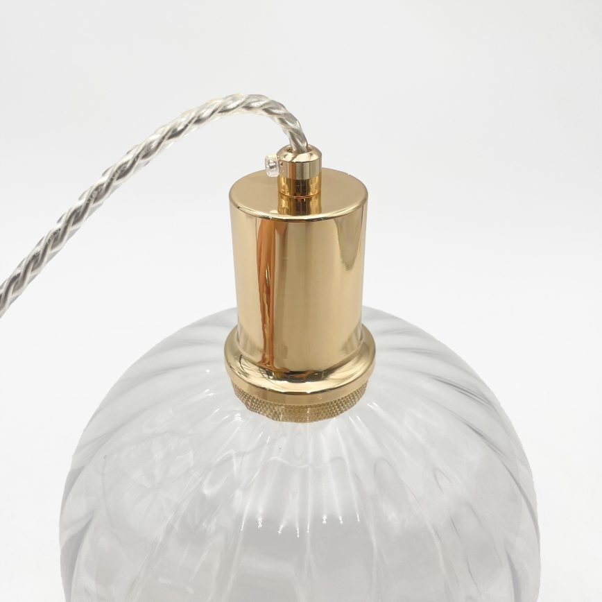 Lampa wisząca na przewodzie VIVE 3xE27/15W/230V złota