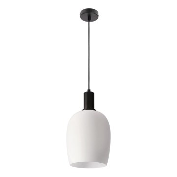 Lampa wisząca na przewodzie WOLKEN 1xE27/40W/230V biała/czarna