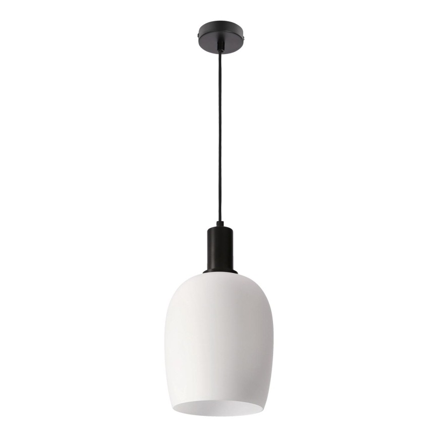 Lampa wisząca na przewodzie WOLKEN 1xE27/40W/230V biała/czarna