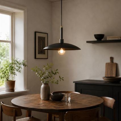 Lampa wisząca na przewodzie YUMI 1xE27/15W/230V czarna
